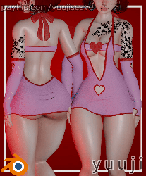 | Valentines Dress | YS .031 - VrChat Asset -