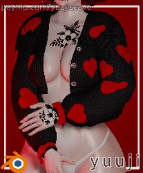 | Heart Cardigan | YS .032 - VrChat Asset -