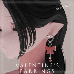𝜗𝜚⋆₊˚ Valentines Heart/Bow Earrings~