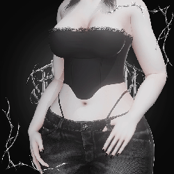 Lacy Boned Croptop(Rigged to Luxa, Egirl, Fantasy, Aphy Bases)