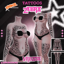 🦓 Animal Zebra Tatts | Vrbase + Akii + Zinfit F/M