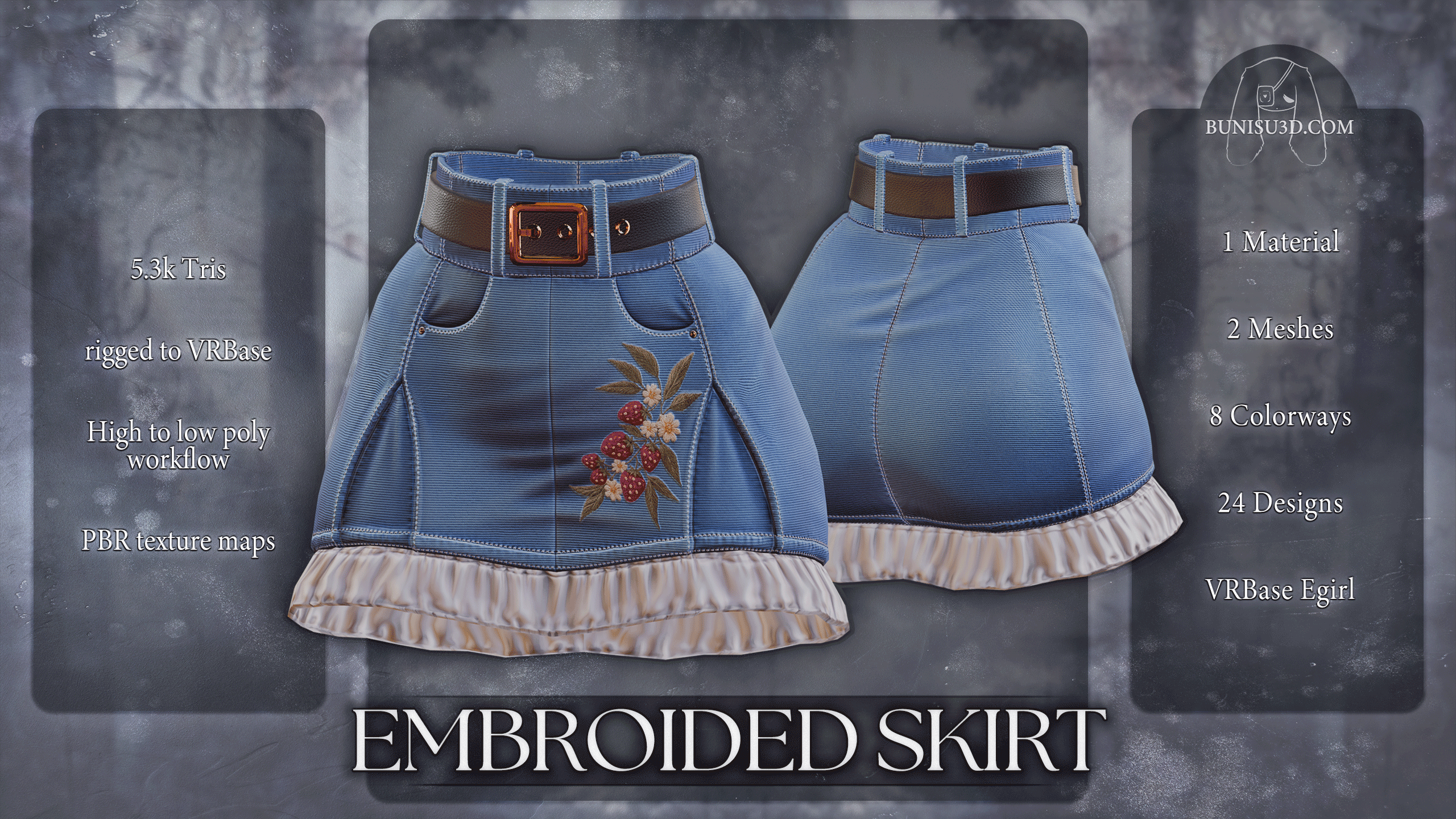 Embroided Skirt