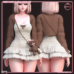 Sweetheart Ruffle Dress Set