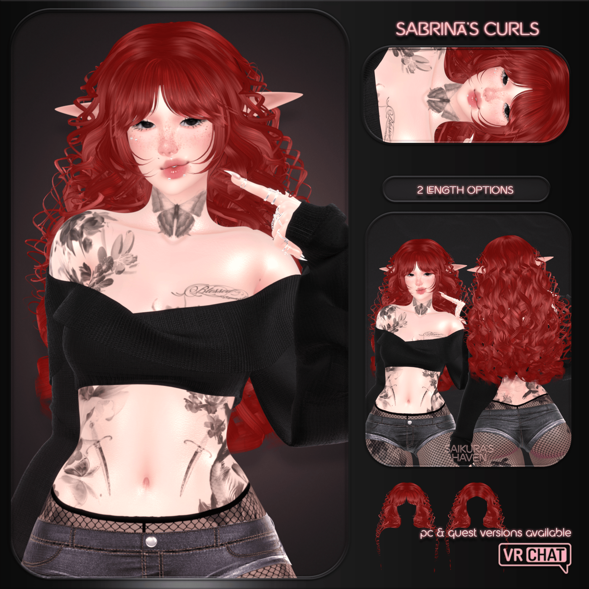 "Sabrina's Curls" — Hair for VRChat
