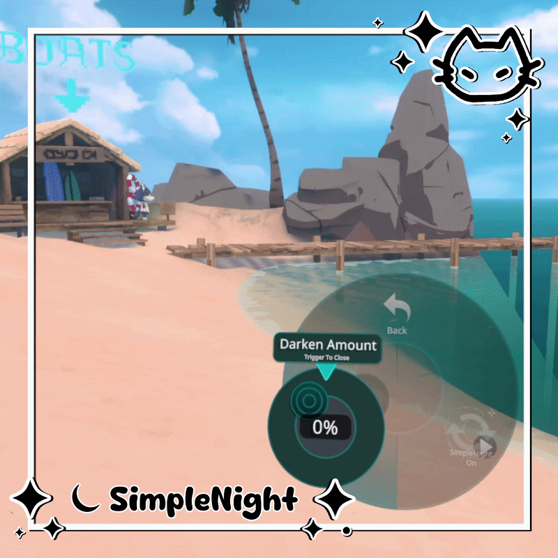 🌙 SimpleNight 🌙 Free 🌙 Screen Darkening System / True Night Mode for VRChat
