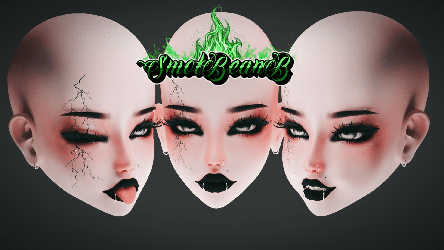 Simple Dark Makeup For Fem. Aki Head