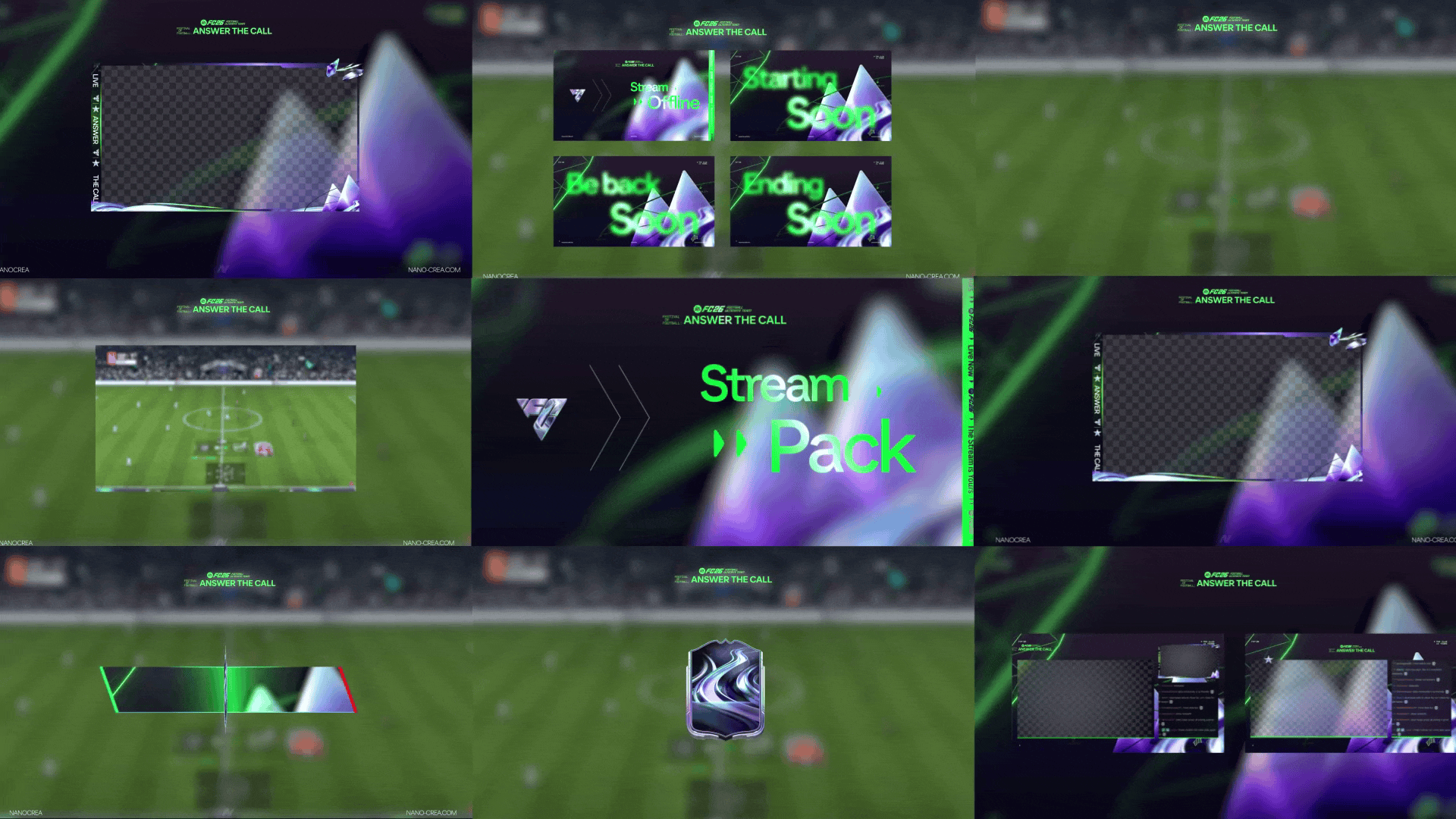 FC26 Answer the Call animated scoreboard overlay for Ultimate Team and Weekend League streams