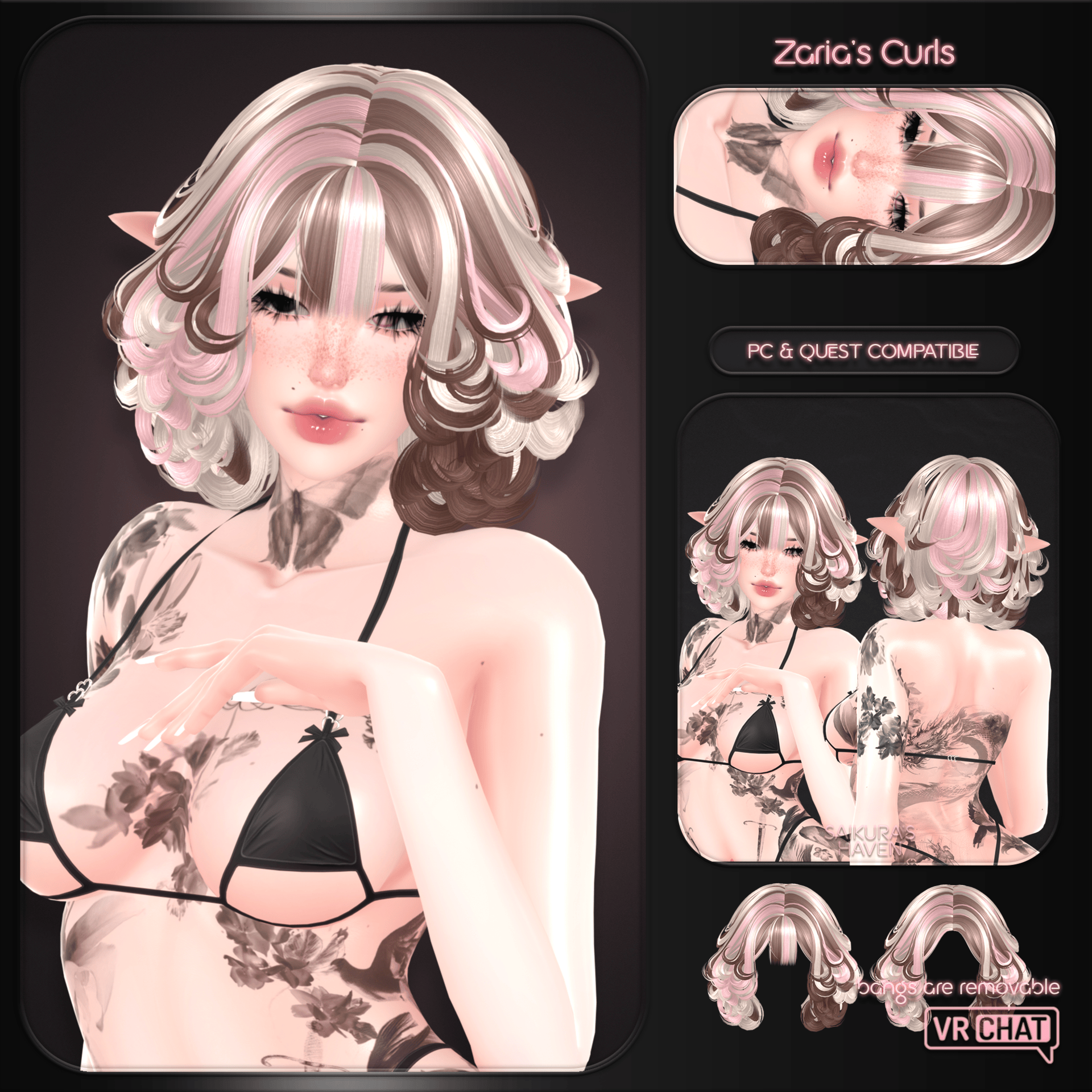 "Zaria's Curls" — Hair for VRChat