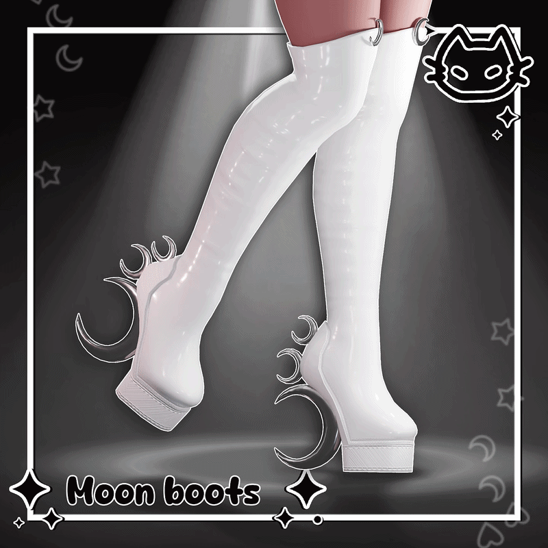 🌙  Moon Boots 🌙 Free 🌙 Simple Boot / Heels 🌙 VRBASE EGIRL & GM Fem 🌙