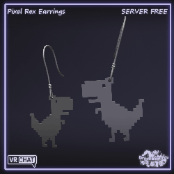 Pixel Rex Earrings - Server Free