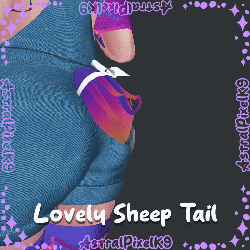 ★ Lovely Sheep Tail ┆Low Poly 🦴