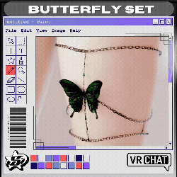 Butterfly Jewelry Set for VR Chat [ NITRO Asset]