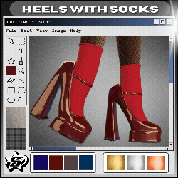 Heels w/ Socks for VRChat [E Girl Base]