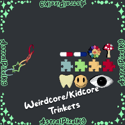 ★ Kidcore/Weirdcore Trinkets┆Low Poly & Free 🦴