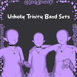 ★ Unholy Trinity Band Sets┆GMs Fem/Willa Head┆Medium Poly & Free 🦴