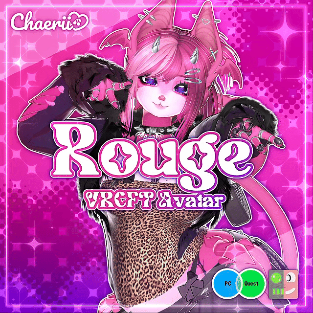 Rouge by Chaerii 💗 VRCFT | PC & QUEST | Furry Avatar