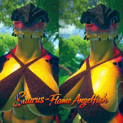 Saurus - Flame Angelfish - Texture & Material PC VRCHAT