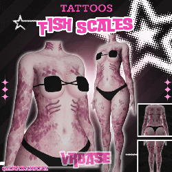 🐠 Fish Scales Tatts | Multi-Base Compatible