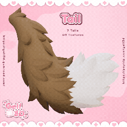 Tail (#6) Fluffy ♡ Ribbon & Spikes - VRChat Asset
