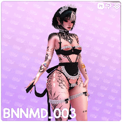 BNNMD_003 - Rigged Maid Outfit Set