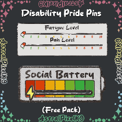 ★ Disability Pride Badges┆ Free version 🦴