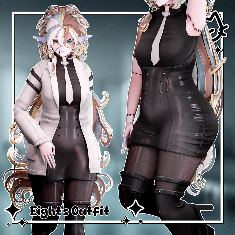 🥼 Eight's Outfit 🥼 Lab Coat,  Preppy Dress, Uniform 🥼 GM Fem, VRBase Egirl 🥼