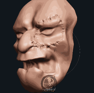 Quick demo using the Rygaard Stitchish brush - 3DCoat