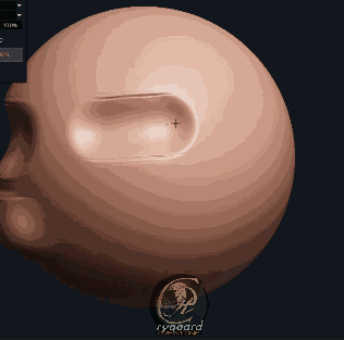 Quick demo using the Rygaard Panel-Concave Round brush - 3DCoat