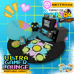 ULTRA Gamer Lounge - 00's Retro Hangout - Unity Prefab
