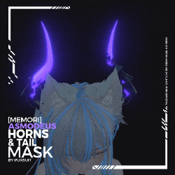 [MOMORI]- Asmodeus- Horns & Tail Mask Texture [Emission Mask only- No mesh]