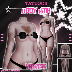💈 Body Hair Tatts | Multi-Base Compatible