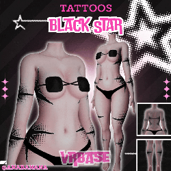 🌟 Black Star Tatts | Multi-Base Compatible