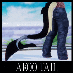 Akoo Tail - VRChat Fluffy Dolphin / Orca Tail