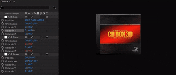 reyes digital cd box 3d controles de animación