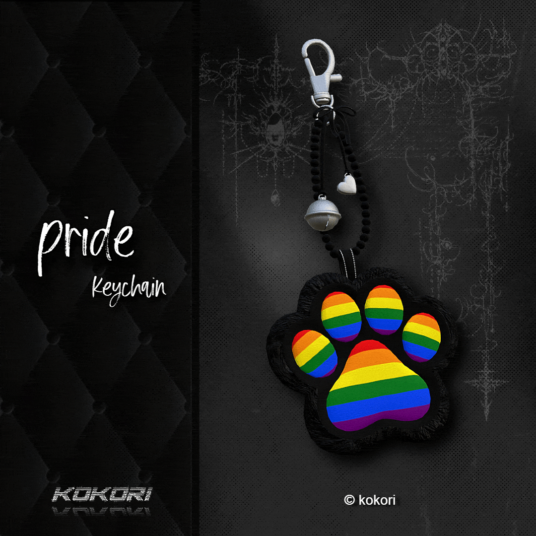pride paw keychain! | free