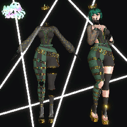 Gilded Viper | Luxe Fantasy Outfit, Chain Belt, Asymmetrical Pants, Bodysuit, Sheer Sleeves, Crown