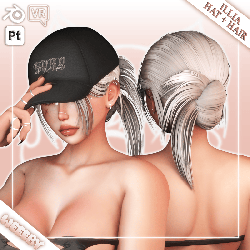 WH29. Illia Hat + Hair [VRChat Asset]