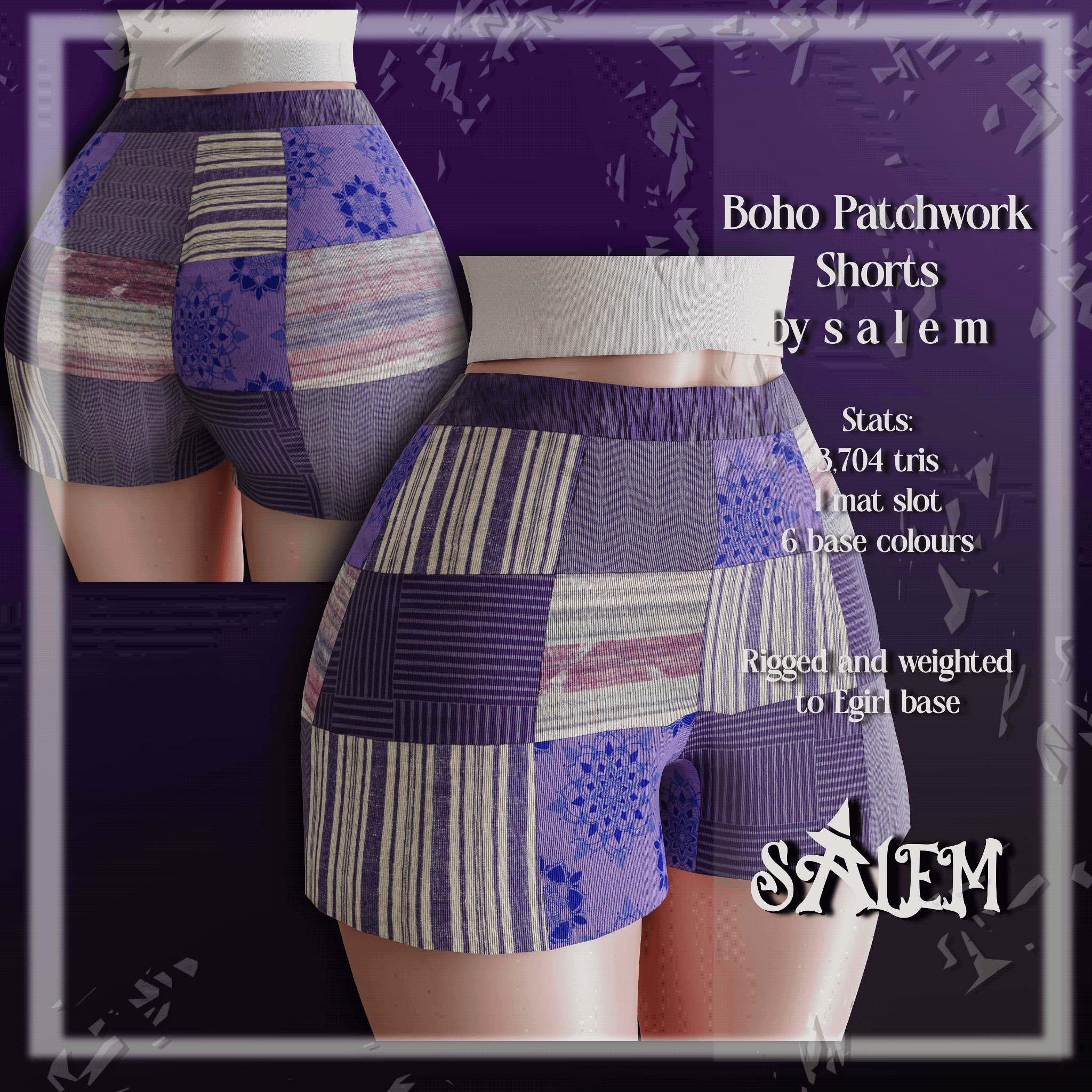 Boho Patchwork Shorts