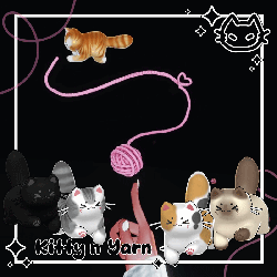 🧶 Kitty n' Yarn 🧶 Kitty flow ribbon / toy 🧶 Cat Ribbon