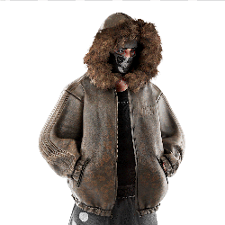 Leather Fur Puffer