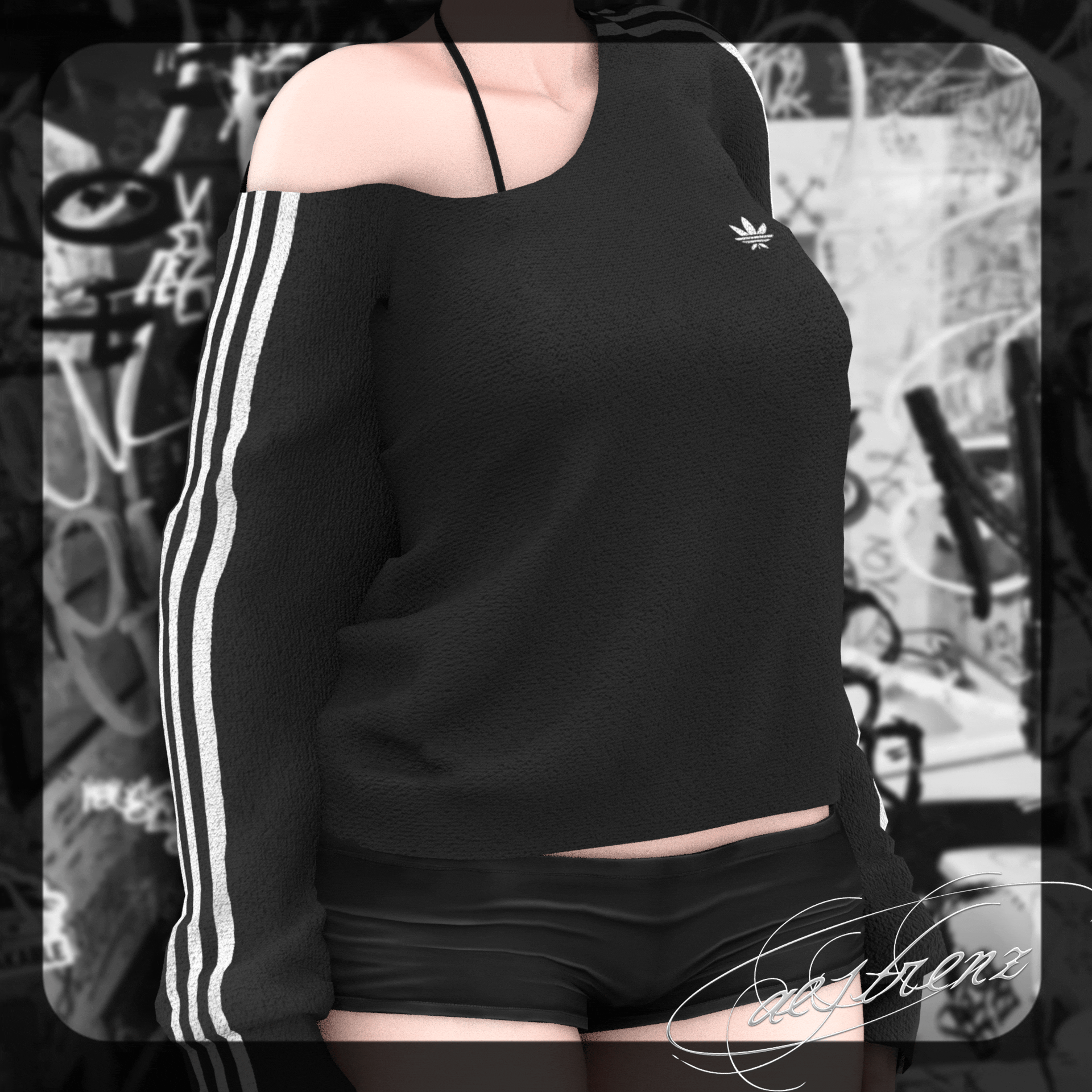 `. adi off-shoulder sweater
