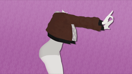 Video showing how the dropjacket bends when upper body bends and slides backwards and forwards.
