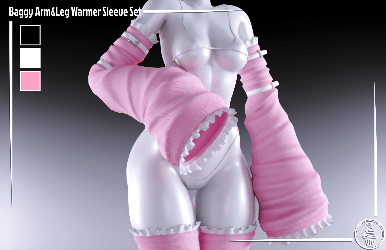 Baggy Arm&Leg Warmer Sleeve Set (Commercial license)