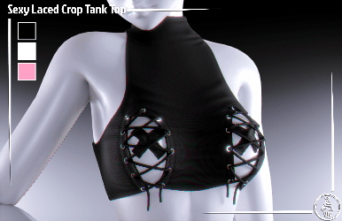 Sexy Laced Crop Tank Top (Commercial license)