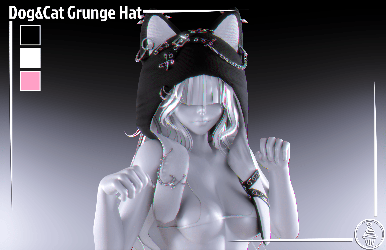 Dog&Cat Grunge Hat (Commercial license)