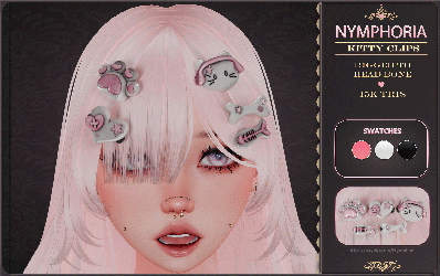 [Nitro Freebie] Kitty Hair Clips - VRChat Accessory