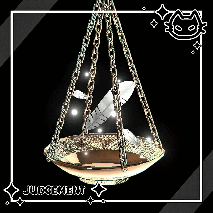 ⚖️ JUDGEMENT ⚖️ Animated Back Piece Accessory ⚖️ Scales of Judgement, Grim Reaper / Egyptian / Judgement Scales / Libra ⚖️