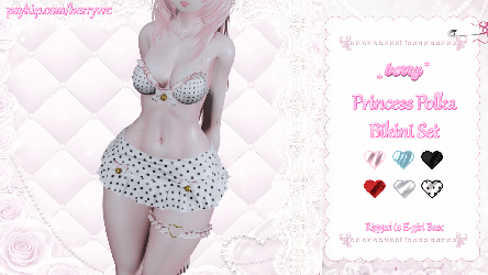 [🍓] Princess Polka Bikini Set FREEBIE ♡