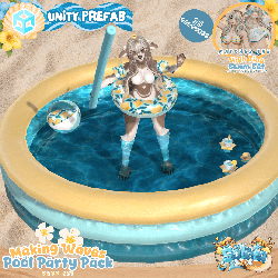 Making Waves Pool Party Pack - 35 COLORS - Summer/Tropical - EGirl - Droppable Scene and Props