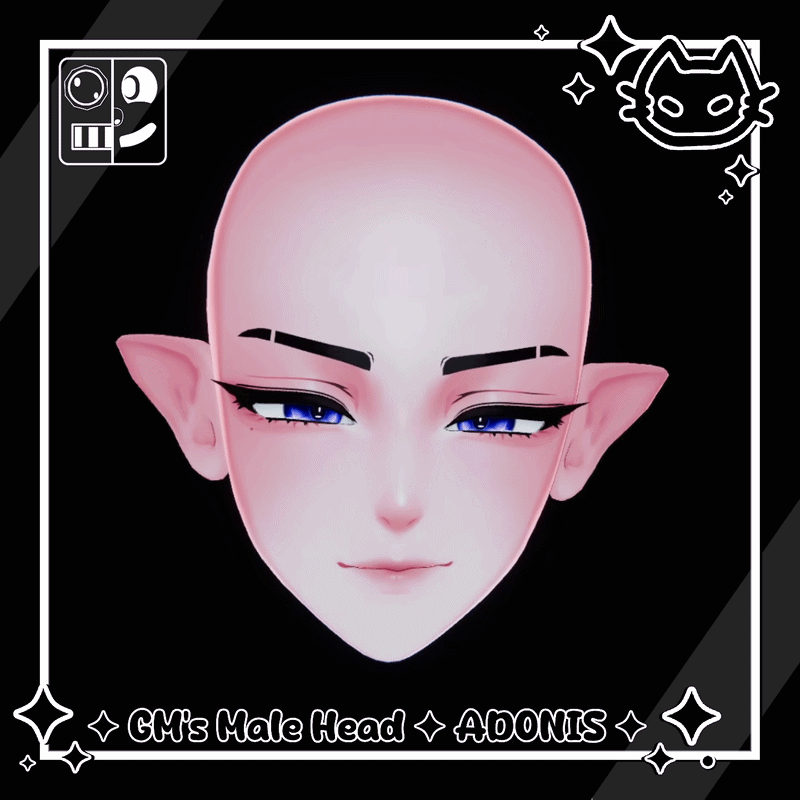 ✦ GM's Male Head ✦ Adonis ✦ [VRCFT] V1.0 ✦ Anime Manwha Head / Pretty boy head